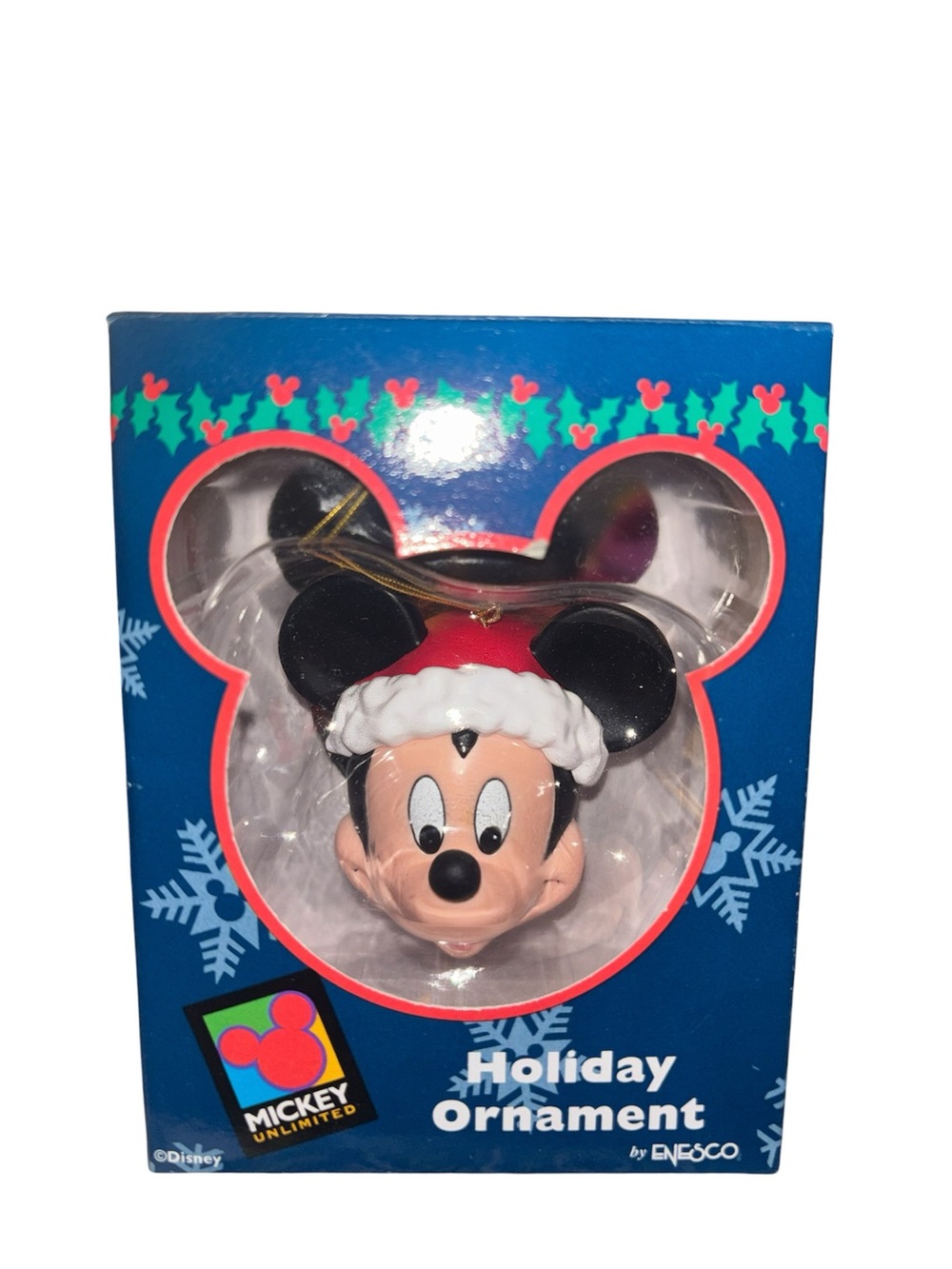 Enesco Mickey Mouse Holiday Ornament in Red, Black, White